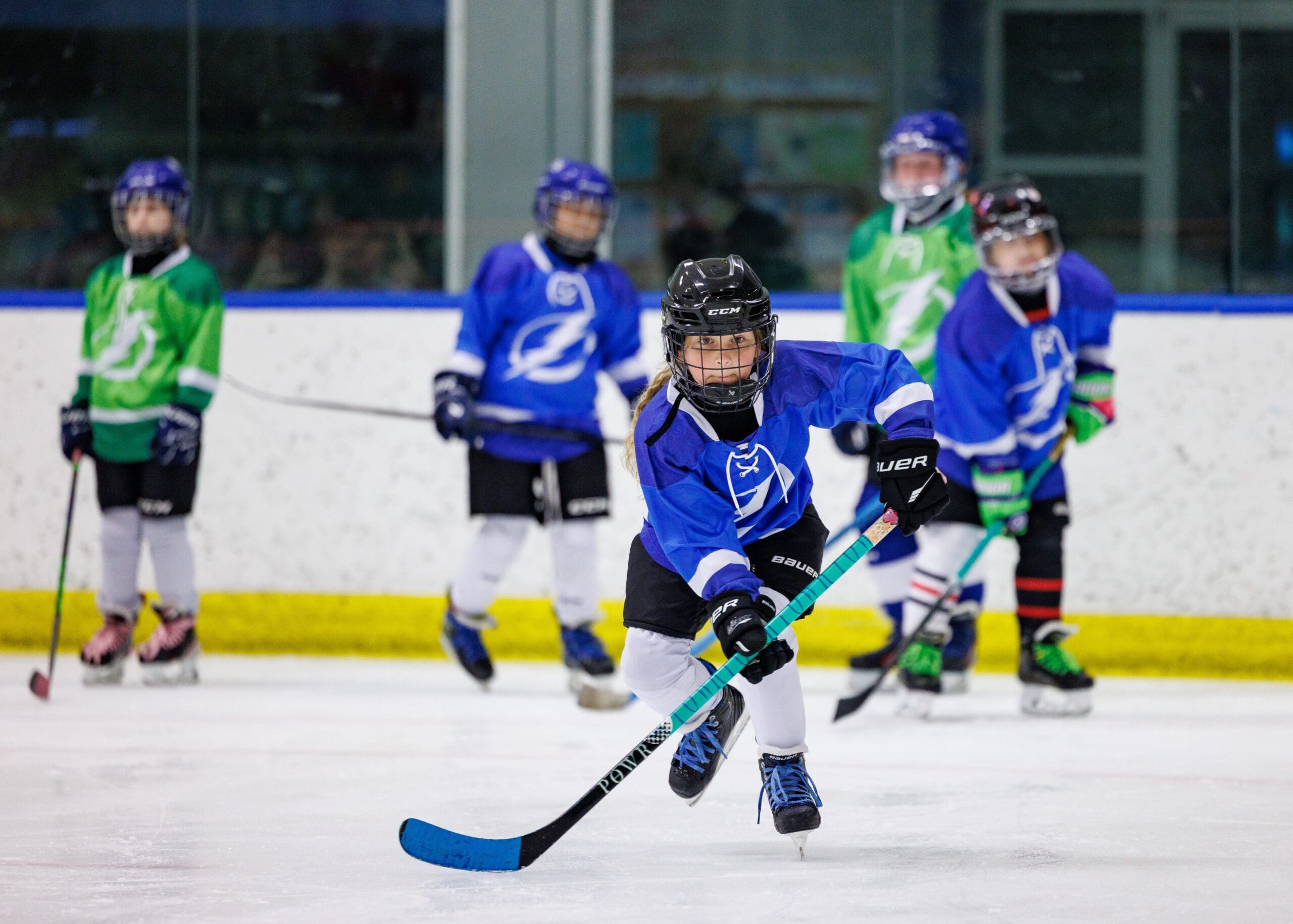 TAMPA, FL - June 16: Tampa Bay Lightning Development Hockey hosts a summer girls camp for players of all skill levels between the ages of 5 and 15 at TGH Ice Plex in Tampa on June 16, 2025. (Photo by Casey Brooke Lawson/Tampa Bay Lightning)