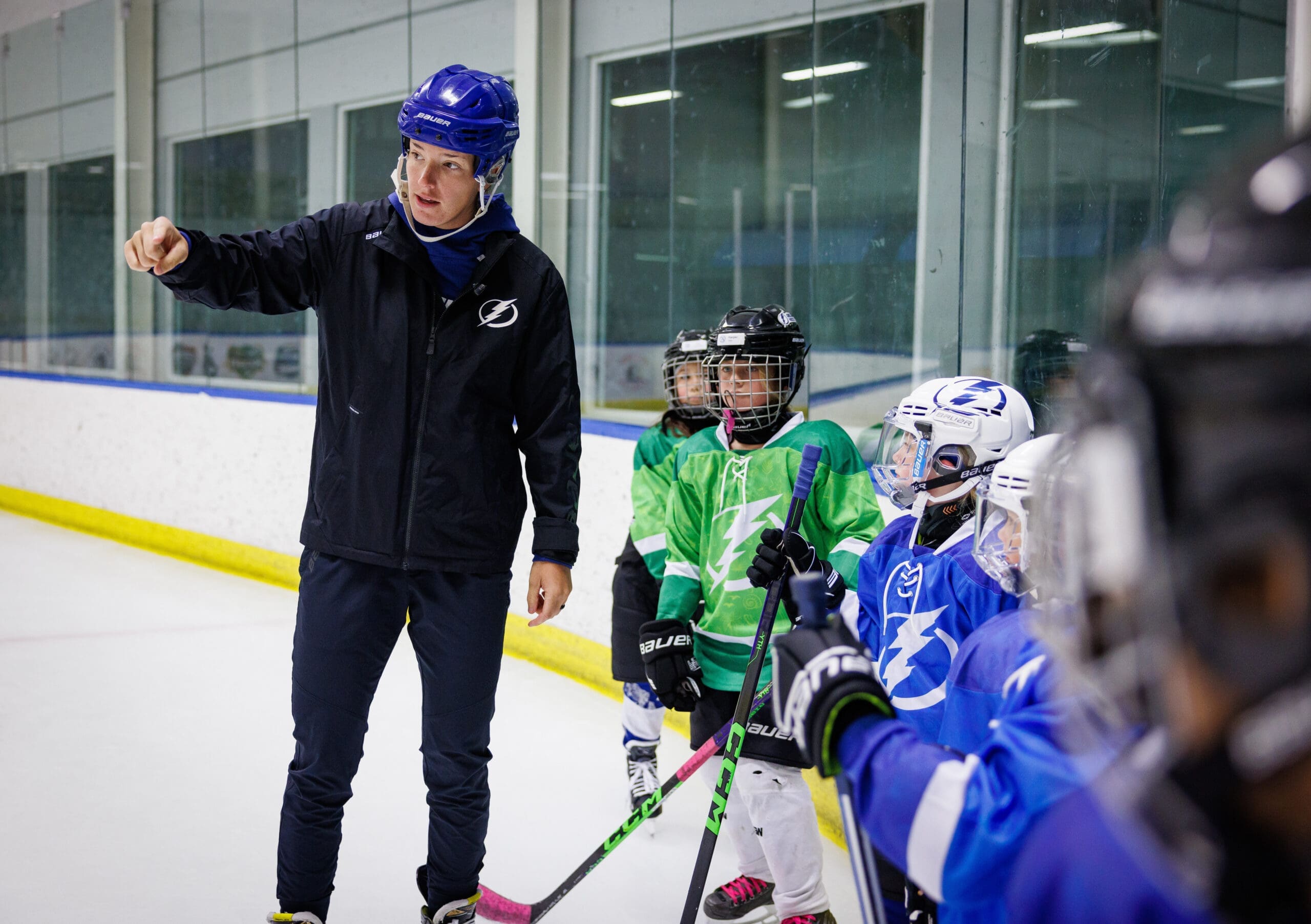 TAMPA, FL - June 16: Tampa Bay Lightning Development Hockey hosts a summer girls camp for players of all skill levels between the ages of 5 and 15 at TGH Ice Plex in Tampa on June 16, 2025. (Photo by Casey Brooke Lawson/Tampa Bay Lightning)